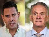 Alex Greenwich's (left) defamation lawsuit against Mark Latham goes to trial later this month. (Flavio Brancaleone, Dan Himbrechts/AAP PHOTOS)